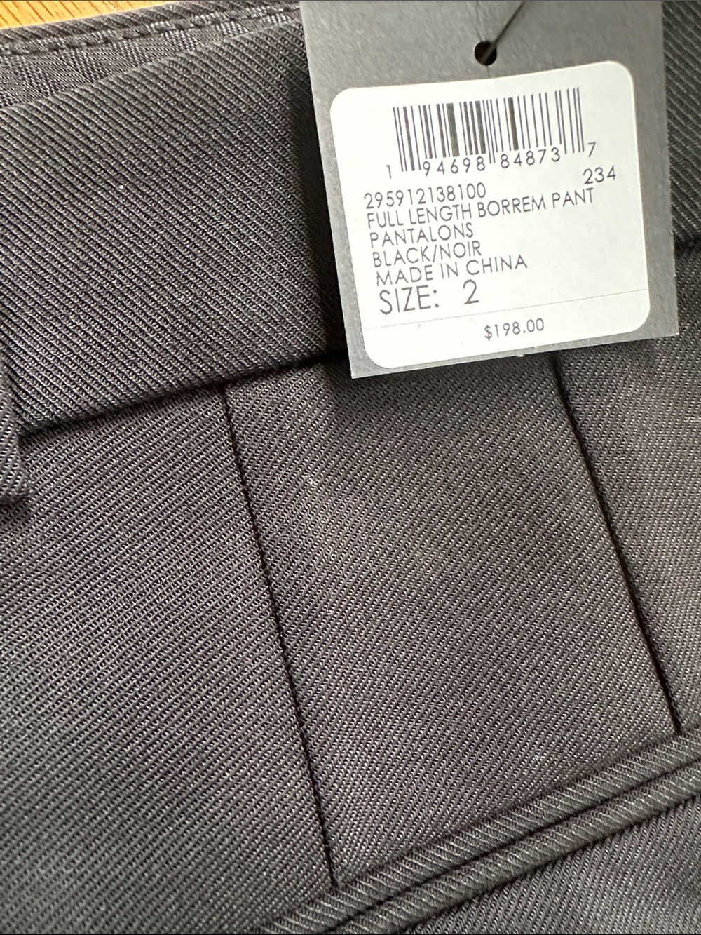 Club Monaco NWT Borrem Pants women’s Black Dress Trousers size 2 full length - Picture 2 of 9